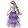 Disney Princess Hasbro Disney Princess - Rapunzel Style Series, Bambola in Abito Elegante in Stile Contemporaneo con Fascia per Capelli, Borsetta e Scarpe