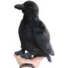 LuLezon Peluche Corvo Realistico, Carino Corvo Nero, Giocattoli Cuscino Peluche Bambola di Peluche Corvo di Uccello Morbido Regali di Compleanno per Bambini Home Decor
