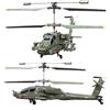 efaso Elicottero RC SYMA S109G Apache Elicottero telecomandato con illuminazione a LED/giroscopio - RC elicottero interno a 3 canali esercito/militare mini elicottero