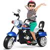 SOARS Moto Elettrica per Bambini 6V a 3 Ruote con Luci LED e Suoni, Motorino Triciclo con Acceleratore a Pedale, Motocicletta con Specchietto, 3 km/h, Carico 30 kg, 3+ Anni (Blu)