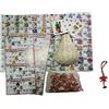 BLUSUPERSHOP Tombola Tradizionale Napoletana CARTELLONE e 72 Cartelle + Paniere VIMINI 1 serie di Numeri Legno + carte scopa briscola solitario bingo Natale Giochi di Societa' corni amuleti omaggio