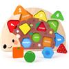 GiddyGlow Giochi Montessori per Bambini 1 Anno e 2-3 Anni: Puzzle in Legno Educativo con Forme e Frutta - Giocattolo per Apprendimento Colori e Motricità Fine, Neonati e Bambini