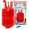 Party Factory - Bombola di gas a elio, 1 x 400 l, per circa 50 palloncini - Bombola di gas per palloncini in lattice, LED e pellicola - Bottiglie usa e getta con valvola di riempimento pieghevole