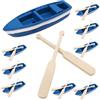 BESTonZON Set di Miniature Barche in Resina, Decorazioni da Spiaggia in Miniatura con Pagaie, Ornamenti Casa delle Bambole, 27 Elementi