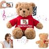 MeterBear Orso di Peluche Personalizzato con Registratore Vocale Personalizzato Teddy Bear, Orsacchiotto Peluche come Regalo Personalizzati per Donne Uomini a San Valentino, Regali Anniversario (26cm)