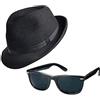 I LOVE FANCY DRESS LTD New Blues Brothers Hat & Sunglasses Shades Fancy Dress Set Stag Costume Gangster