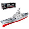 YUTT Barche Rc per adulti, LHD-881 1/390 2.4G RC elettrico ad alta frequenza bimotore modello corazzata (RTR Watch Version)