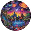 LUSDNUREN Sogno Pianeta1000 Pezzi Puzzle Rotondo ScenarioPuzzle Classico Irregolare Unici Per Adulti Edugattoivo Per Adulti, Regali Difficile E Impossibile1000 pezzi (67.5x67.5cm)