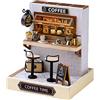 HJBHDOLL Miniature Store - Casa delle bambole con copertura antipolvere, mobili in legno, kit fai da te per casa delle bambole con luce LED, regalo di compleanno per adolescenti e bambini (caffetteria)