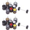 Pyugxab 20 Set di Ruote Fuoristrada 1/64/Pneumatici in Gomma da 18,3 mm Pneumatico Rimovibile per Ruota 1:64 RC Modello di Camion Fuoristrada SUV Colore Casuale