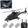 ToyGhillied Air-wolf Elicottero RC AW-911, scala 1/34, 2,4 G, 9 CH Flybarless, modalità cascata 6G/3D, 3 batterie, GPS