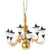 Gogogmee Lampadario 1/87 in Metallo e Abs per Casa delle Bambole in Miniatura Design Unico e Lavorazione Fine per Decorazioni di Paesaggi di Muschio e Soggiorni da Favola