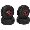 Culnflun da 1,9 Pollici Pneumatici in Gomma Crawler rc in Lega di Alluminio a 12 buche per scx10 1/10 Assorbimento Ammortizzante Che resiste al Materiale di durabilità (Rosso)