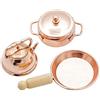 Odoria 1/12 Miniature Pentole Miniatura Padella Rame Accessori Casa Bambole