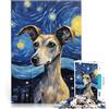 AITEXI Puzzle da 1000 pezzi per adolescenti Levriero italiano per il giocattolo di sfida del gioco educativo Collezione di artisti, Belle arti 38x26cm
