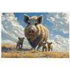 Kinntn Puzzle 2000 Pezzi per Adulti, Puzzle Cinghiale in Legno per Adulti, Rompecapo in Legno Impegnativi, Giochi Educativo per Famiglie, Rompecapo con Scatola Regalo per Decorazioni Casa, Regalo Donna, Y-48