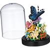 CHICAMPERA Set da Costruzione Fiore di Girasole con Blocchi Mini in Plastica, Struttura Stabile e Facile da Assemblare con Copertura Trasparente per Decorazioni Casa e Area Gioco
