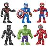 Hasbro Playskool Heroes Marvel Super Hero Adventures 12,5 cm, Set da 6 Pezzi con Spiderman e Hulk, per Bambini dai 3 Anni in su, E98615L00
