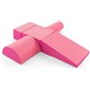 RELAX4LIFE Set da Gioco con Blocchi in Schiuma per Arrampicarsi e Gattonare, Giocattoli Educativi per Bimbi con Colori Vivaci e Forme Diverse, per Soggiorno, Cameretta e Asilo Nido (Rosa+Magenta)