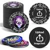 XSTZR 100-1000 fiches da poker in plastica personalizzate, stampa a colori su entrambi i lati con logo, immagine o testo, gettoni personalizzati per bevande, per bar, feste, negozi, club, matrimoni