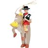 Funidelia | Costume ride on da cowboy con cavallo gonfiabile per bambina e bambino Cowboys, Indiani, Western - Costume per bambini e accessori per Feste, Carnevale e Halloween - Taglia unica