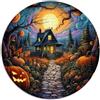 HBHGYMA Puzzle da 1000 pezzi, Puzzle rotondo colorato di capanna di zucca, per adulti e bambini, puzzle di cartone gioco di puzzle 。 Dimensioni: 67,5 x 67,5 cm