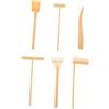 LALADEFIEE Set Mini Forchette Per Sabbia Zen 6 Unitá Strumenti Per Giardino Di Sabbia Design Raffinato e Decorazione Per Tavolo
