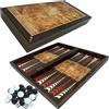 PrimoLiving Set da gioco Backgammon Deluxe in legno Globe S - 28,5 x 28 cm