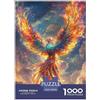 XKASKDFKE Fenice bellissima Puzzle Adulto Jigsaw Fantasy Animaliis 1000 Pezzi Per Gioco Familiare Divertimento Gioco Regalo Per Amore E Amico Decorazione Interna Unica Stress Relief 70x50cm/1000pcs