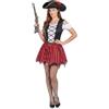 DEGUISE TOI Costume piratessa a righe rosse nere donna - Rosso - L