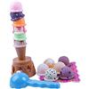 BESTonZON Giocattolo Di Ghiaccio Bambini Giocattoli Impilabili Bilanciamento Torre Del Gelato Bambini Giocattoli Educativi Gelato Gioco Impilabile Bambini Di Partito Cono Gelato