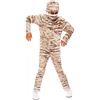 EUROCARNAVALES TOYCRUIS Costume di carnevale o da halloween da bambino da mummia tuta intera elasticizzata stampata con copricapo TAGLIA DA 4 A 6 ANNI