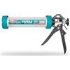 TOTAL - Pistola per Silicone - Con Applicatore Chiuso - Sigilla e Ripara Giunti e Angoli - Impugnatura Comoda in Alluminio - Lunghezza 235 mm