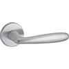 Thirard Maniglia THIRARD Luxor Satin Chrome Rose per porte interne - Maniglie a leva in lega - Viti di fissaggio a scomparsa - Perno in acciaio da 7 mm - Molla di ritorno