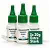 SILISTO 3 X 20 G colla istantanea estremamente forte tenuta Top della qualità, 3 pezzi, trasparente, 71022-3stk-