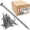 Lun Fix Chiodi in filo 2,0 x 40 mm - 5 kg (circa 5260 pz.) Chiodi per legno per lavori di costruzione Chiodi in acciaio non zincati Chiodi in acciaio lunghi 40 mm Chiodi a testa svasata