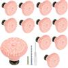 Biaungdo 12 pomelli rotondi decorativi in ceramica rosa retrò vintage per armadi e cassetti