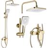 Rea - Hass Gold Colonna Doccia In Ottone Sistema Doccia Per Bagno (Oro) 40,5x26,5x122cm