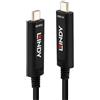 LINDY Cavo ibrido in fibra ottica USB tipo C video, 15 m