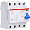 ABB F204B-40/0.3 - Interruttore di protezione FI tipo B 4P 40A 300mA 3kA 4TE 2CSF204568R3400