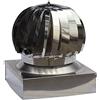 UTILE.STORE Fumaiolo Comignolo Canna Fumaria Camino Cappello Testa Girevole Base Quadrata In Acciaio Inox attacco maschio (CM 40 X 40)