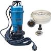 IBO Pompa fecale, tubo 20, 30 m, Storz C, pompa per acqua sporca, 550 W, 18000 l/ora, pompa sommersa (pompa con tubo da 20 m)
