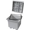 FIRST PLAST PCE Pozzetto per cavi elettrici con coperchio e chiusura ermetica, mm 270x270x240 h. Colore grigio