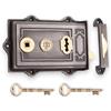 Infinity Decor Doppia mano stile vittoriano antico ghisa e ottone Davenport porta Rim serratura