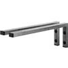 HOLZBRINK Supporti per mensole in metallo 45x15 cm HLA-B (2 pz) | Reggimensole da muro, staffe per mensole lavabo da appoggio | Colore: Acciaio Grezzo Laccato