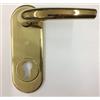 SECUREMME KIT COMO SECUREMME PLACCA+MANIGLIA OTTONE LUCIDO SINGOLA PER PORTA BLINDATA Q8 FORO CILINDRO EUROPEO PZ 1