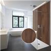 WALLando Pannello posteriore doccia premium 250 x 100 cm - Rivestimento da parete facile da montare per doccia e bagno - Pannello doccia in PVC di alta qualità effetto legno opaco - rovere Cantania