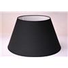 Generico 50 cm Paralume Cono, Tessuto di Cotone con PVC Bianco, Prodotto Artigianale, per Lampada da Tavolo, Piantana (Nero)
