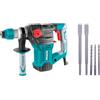 TOTAL MARTELLO PERFORATORE DEMOLITORE SDS PLUS 4 IN 1 CON ACCESSORI 1500W