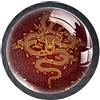 EZIOLY Set di 4 pomelli in stile cinese con drago rosso, per cassetti, armadi, credenze, armadi, porte, cucine